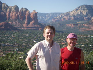 Mike Luddy and Adam at Sedona viewpoint