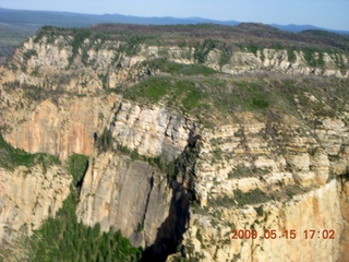 aerial - north of Sedona near sunset