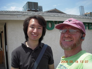 Jack Xu and Adam at Flo's Restaurant, Chino Airport (CNO)