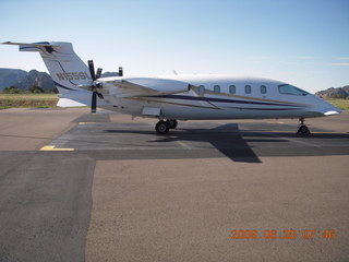 26 6wu. Beech Starship or something like it at Sedona (SEZ)