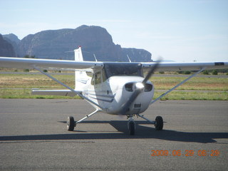14 6wv. C172 with Ken Calman and Markus inside at Sedona Airport (SEZ)