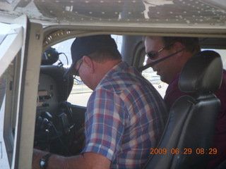 16 6wv. C172 with Ken Calman and Markus inside at Sedona Airport (SEZ)