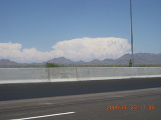 clouds building over McDowell mountains