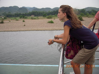 China eclipse - Li River  boat tour - sign
