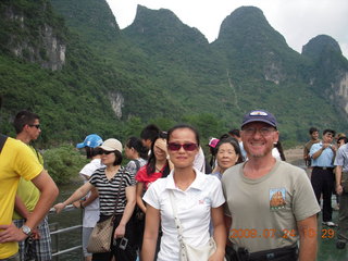 180 6xq. China eclipse - Li River  boat tour - Ling and Adam