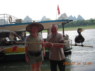China eclipse - Li River  boat tour - Adam and cool show birds