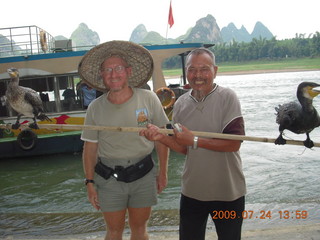 China eclipse - Li River  boat tour - Adam and cool show birds (the good one)