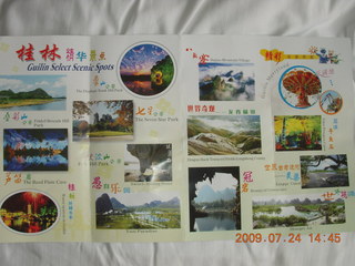 472 6xq. China eclipse - Li River map brochure