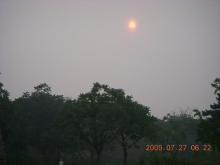 China eclipse - Beijing morning run - soft sun