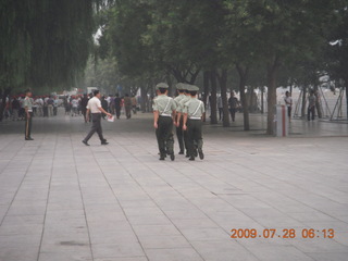 China eclipse - Beijing morning run - police