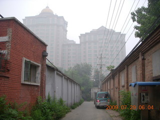 China eclipse - Beijing morning run - back alley