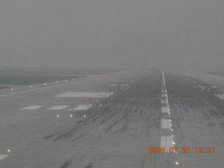 China eclipse - Beijing airport runway