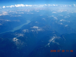 China eclipse - aerial - Canadian Rockies