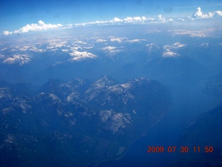 China eclipse - aerial - Canadian Rockies
