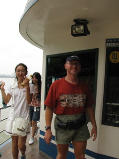 China eclipse - Mango's pictures - Adam on West Lake boat ride