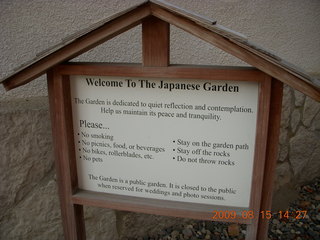 Japanese Garden - sign