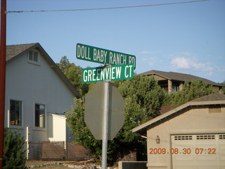 26 6yw. Payson Airport (PAN) run - Doll Baby Ranch Road sign