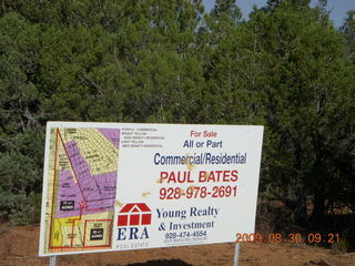 Payson Airport (PAN) run - real estate sign