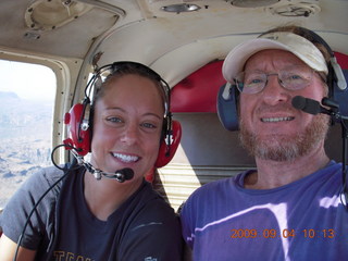 Victoria and Adam flying in N4372J