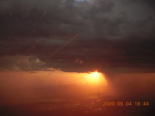 China eclipse - aerial sunrise/sunset