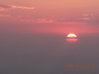 Blythe (BLH) fly-in - sunset through storm clouds
