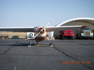 Saint Johns Airport (SJN) - bent landing gear airplane with rotary engine