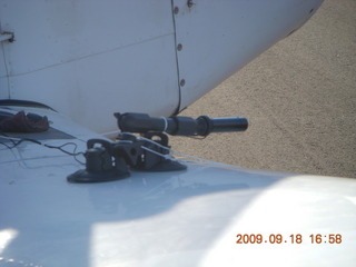 Fat Gecko and Sony 580 video camera on wing