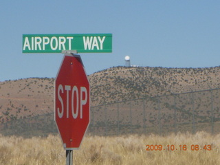 29 70g. Seligman Airport (P23) run - Airport Way (Road) sign