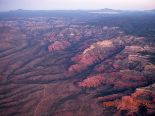 2 719. aerial - mountains near Sedona at dawn