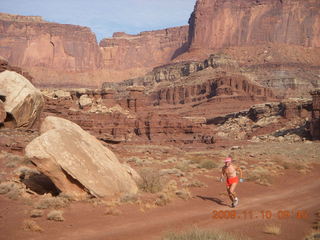 Lathrop trail hike - Adam running