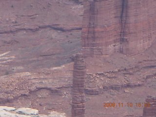 Canyonlands Grandview - climbers on Totem Pole (really small, hard to see)