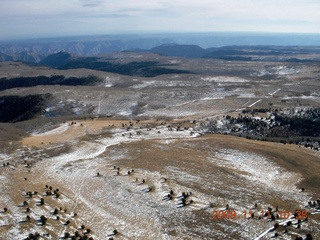 aerial - high country airstrip in Utah