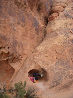 1129 71c. Arches National Park - Devils Garden hike - Adam in rock