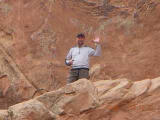 Arches National Park - Devils Garden hike - Adam in rock