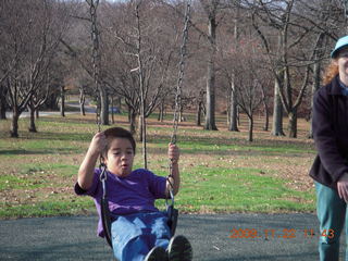 Gaby on swings