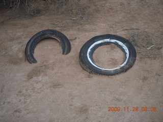 Casa Grande (CGZ) fly-in run - Trebek Road - tires worn smooth by the sands of time