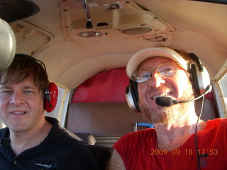 Mike Luddy and Adam flying in N4372J