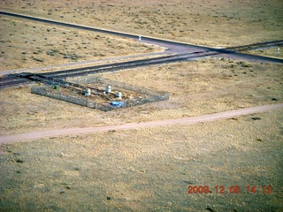 aerial - New Mexico - Very Large Array (VLA) rail stop