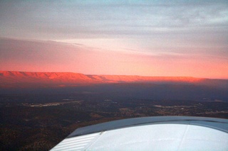 Blythe (BLH) fly-in - sunset shining on clouds