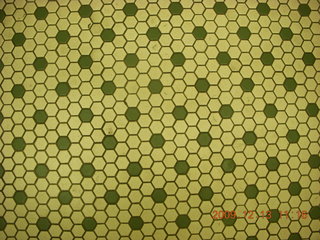 Philadelphia - Franklin Institute - hexagon pattern bathroom floor