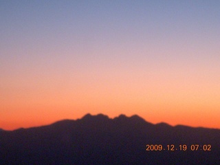 aerial sunrise - Four Peaks