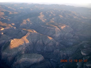 aerial - morning mountains