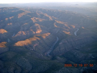 aerial - morning mountains