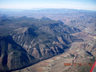 aerial - morning mountains