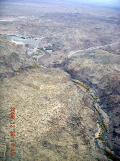 aerial - Alamo Lake dam