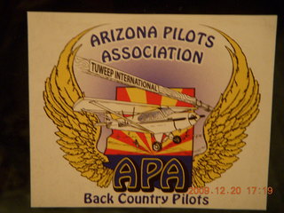 Arizona Pilots Association back-country sticker