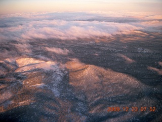9 72p. aerial - clouds and mountains
