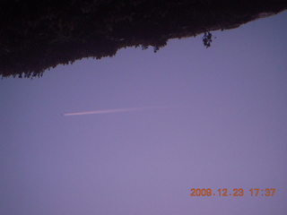 151 72p. Zion National Park - jet contrail at Weeping Rock