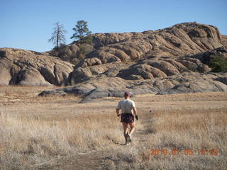 Willow Lake run in Prescott - Adam running - back