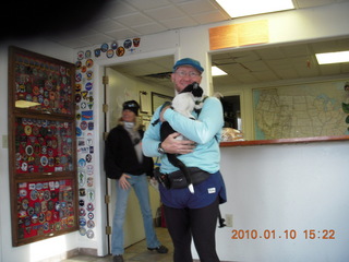 Adam with Grand Canyon airport cat